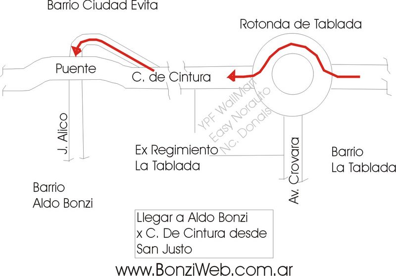 Mapita Como llegar a Aldo Bonzi desde San Justo x C. de Cintura