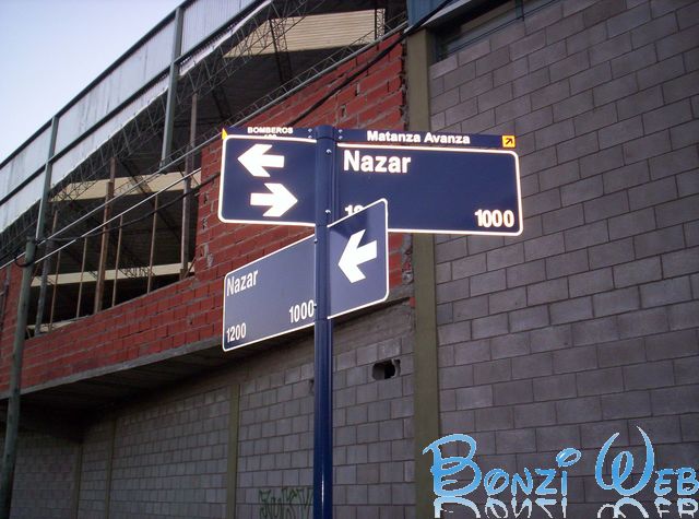 Carteles de calles Aldo Bonzi